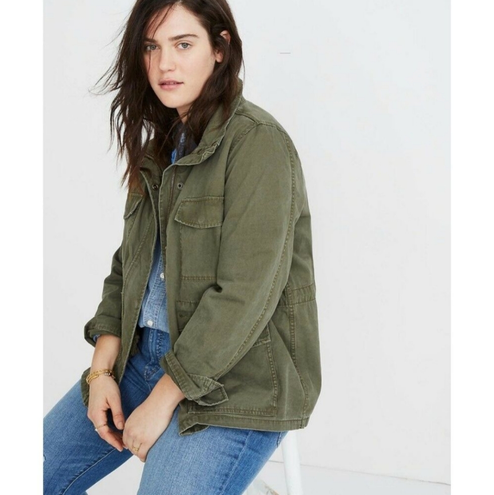 NWOT Madewell Surplus Green Jacket  Cotton S